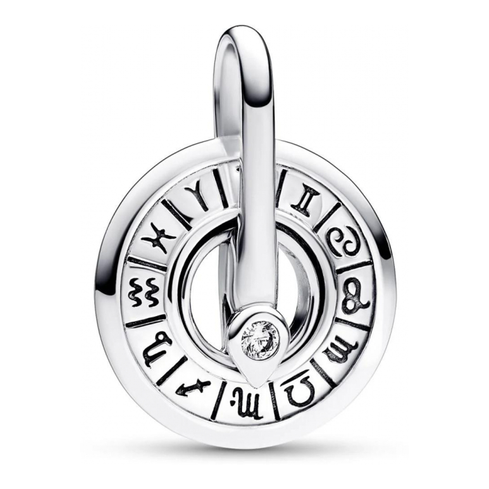 'Zodiac Wheel Medallion' Charm für Damen