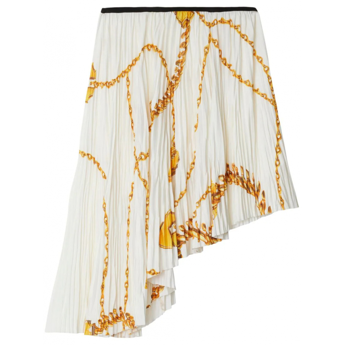 'Chain-Print Asymmetric' Midi Rock für Damen