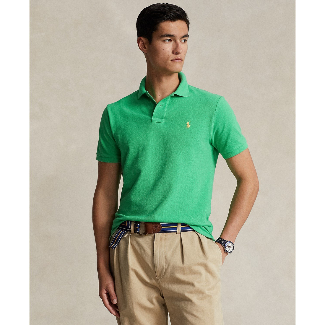 Classic-Fit Mesh Polo Shirt für Herren