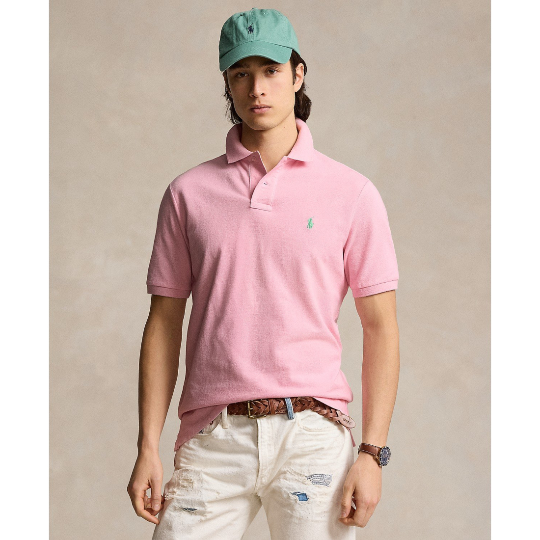 Polo 'Cotton Custom Slim Fit Mesh' pour Hommes