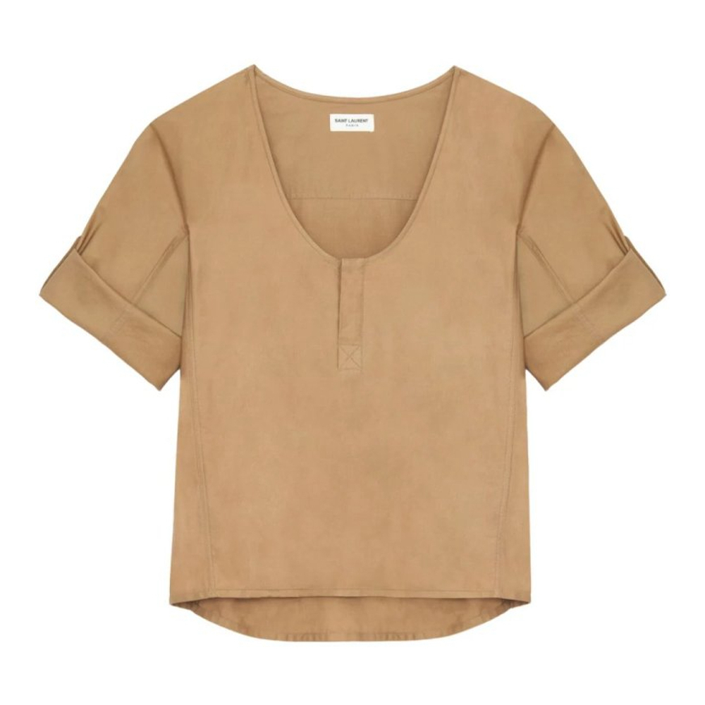 Blouse à manches courtes 'Turn-Up' pour Femmes