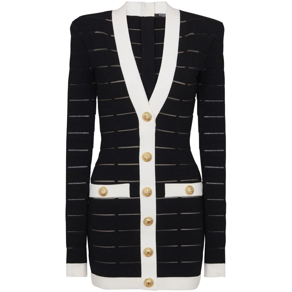 Women's 'Two-Tone Knit' Long-Sleeved Dress