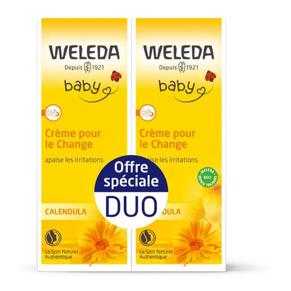 Crème Change Bébé au Calendula - 75 ml, 2 Pièces