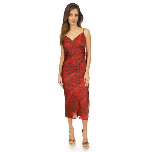 'Python Slip Midi Dress' pour Femmes