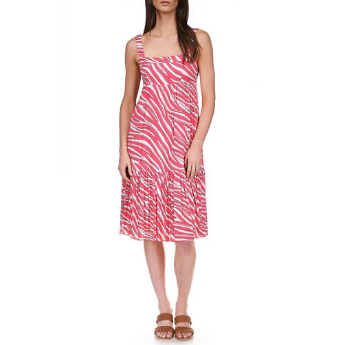 Robe Midi 'Long Soft Zebra' pour Femmes
