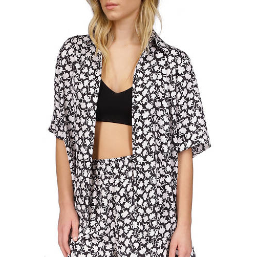 Chemise à manches courtes 'Button Front' pour Femmes