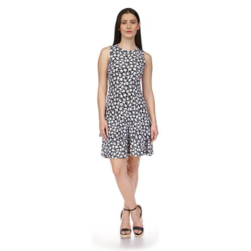 'Sleeveless Floral Flounce Dress' pour Femmes