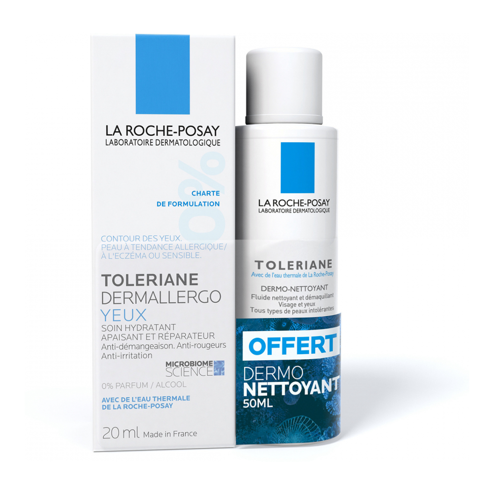Coffret Toleriane Dermallergo Yeux - 40ml + Toleriane Dermo-Nettoyant - 50ml - 2 Pièces