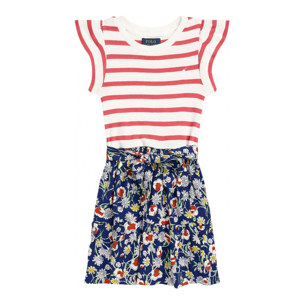 'Striped & Floral Cotton-Blend Dress' pour Bambins & petites filles
