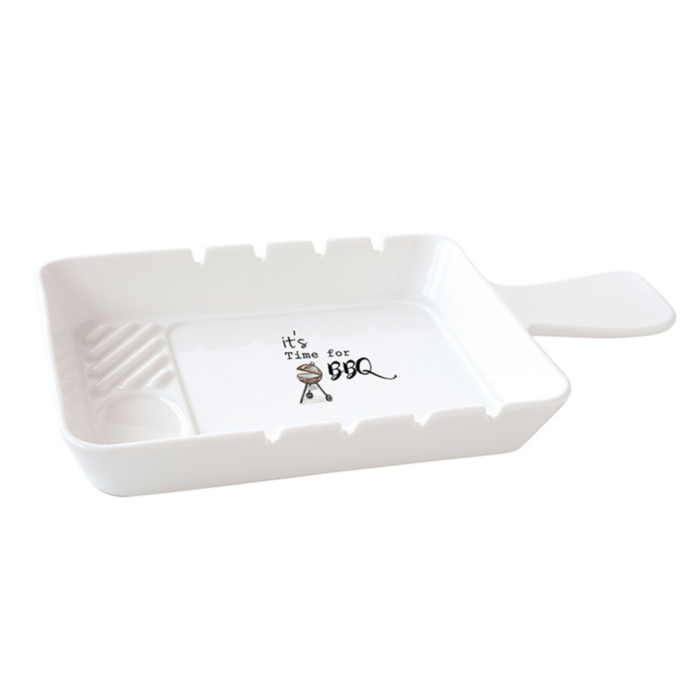 Porcelain Bbq Plate 31,5x19 cm In Colour Box Kitchen Elements