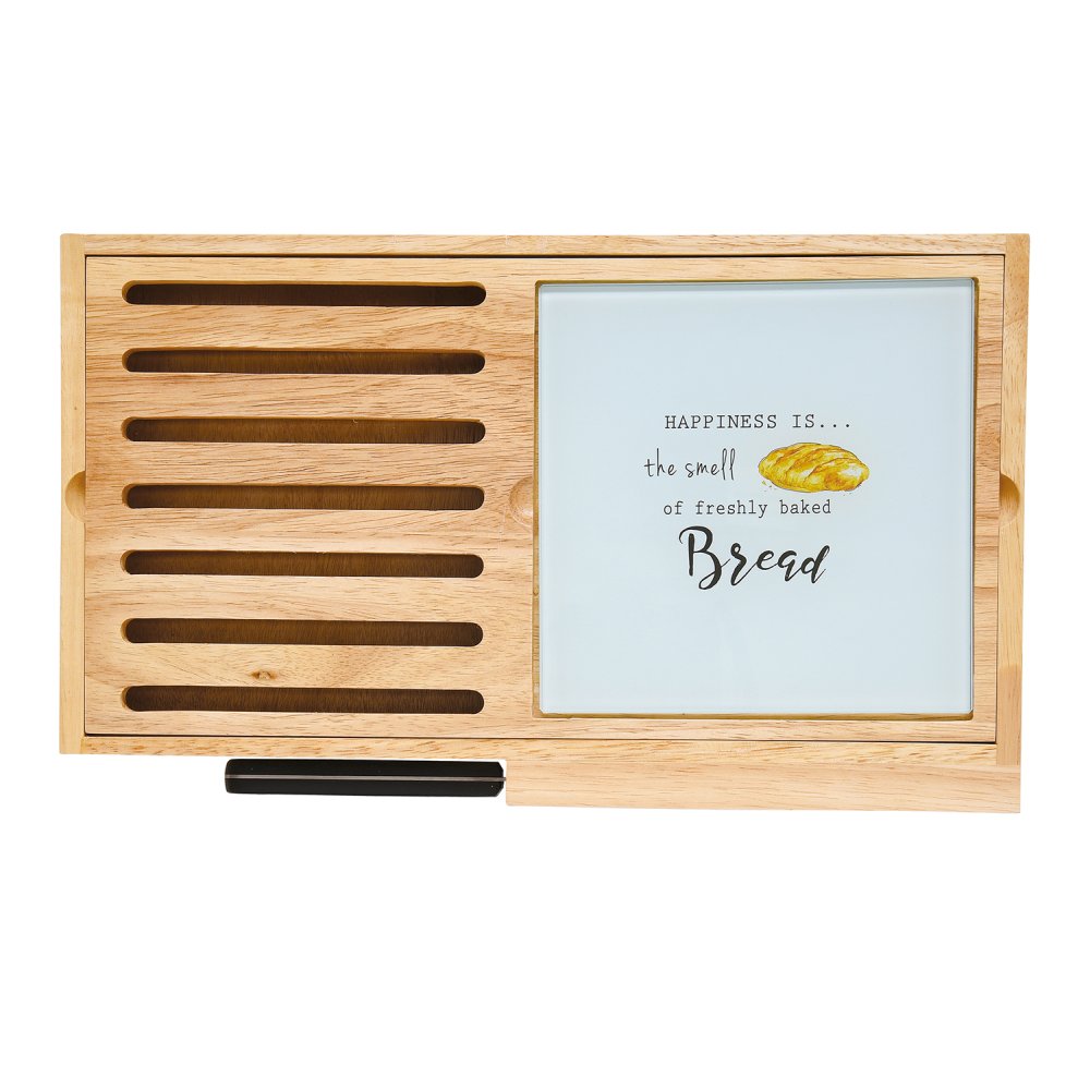 Bread Cutting Board 40x24 With Glass Board And Knife Kitchen Elements