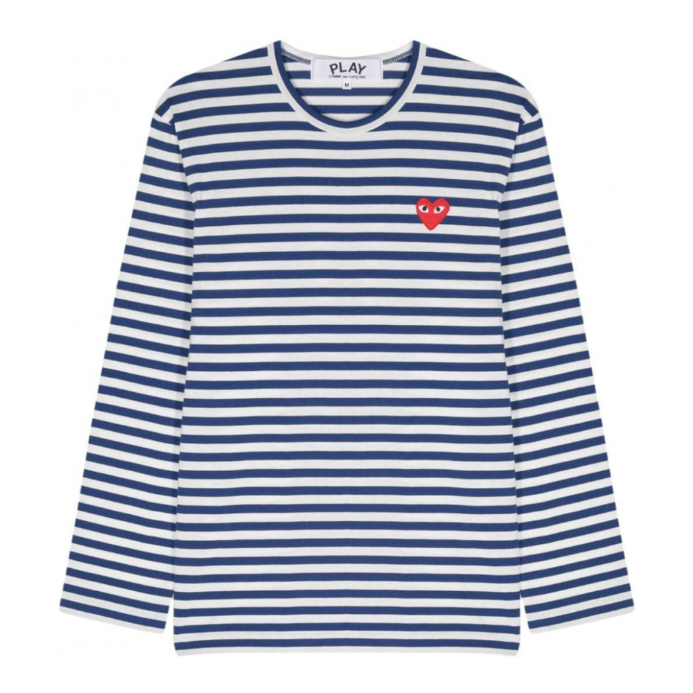 T-Shirt manches longues 'Heart-Patch Striped'