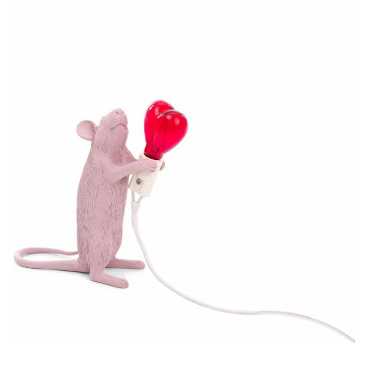 'Mouse Valentine'S Day' Lamp - 14.5 x 13.3 cm