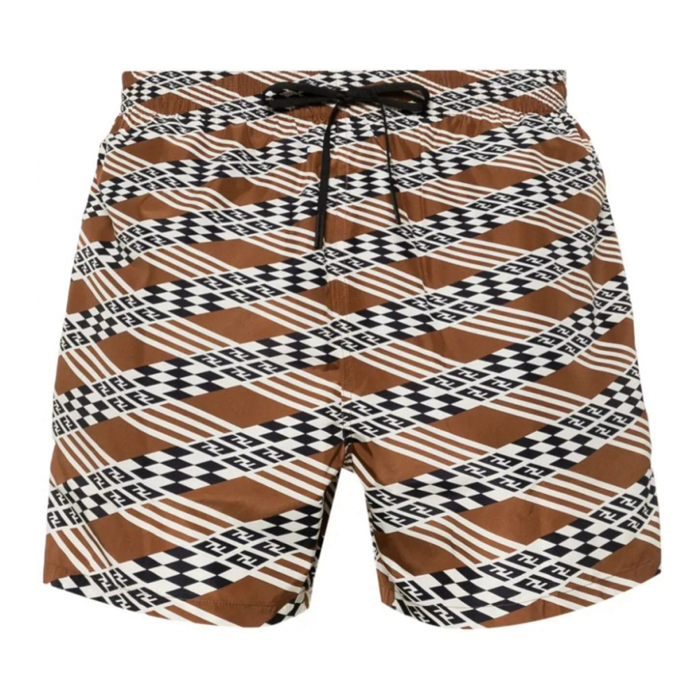 Short de bain 'Geometric-Print' pour Hommes