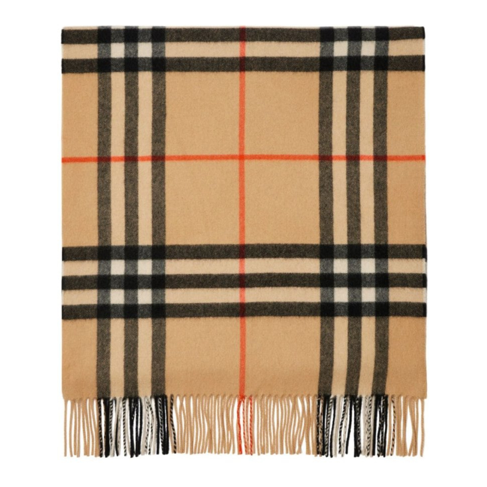 Men's 'Wide Check' Cashmere Scarf