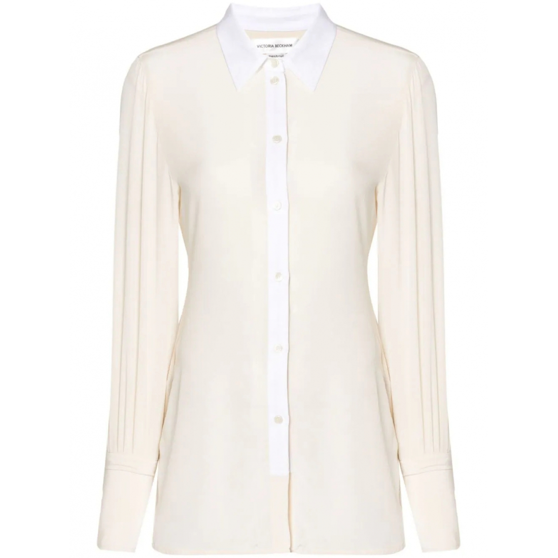 Blouse à manches longues 'Contrast Placket' pour Femmes