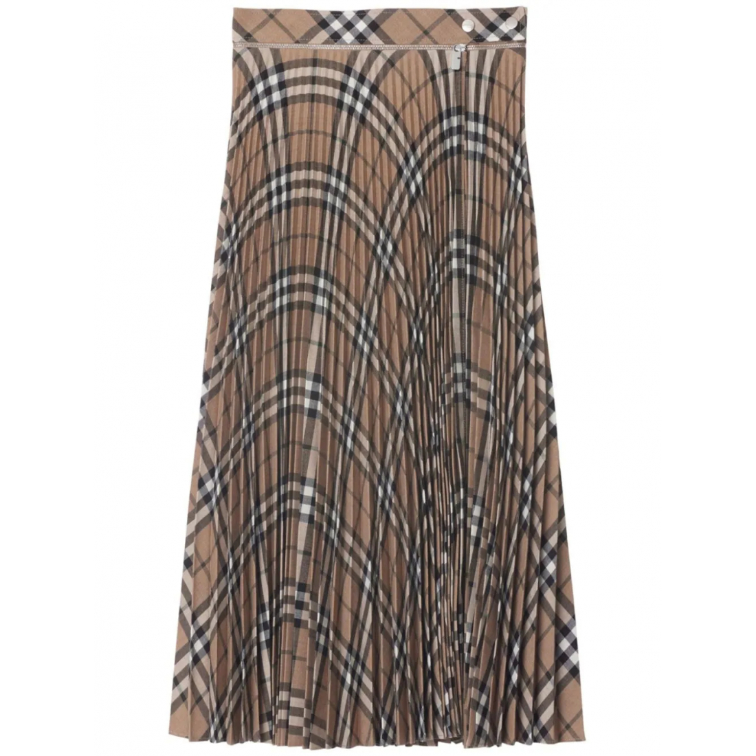 Jupe Midi 'Pleated Check' pour Femmes