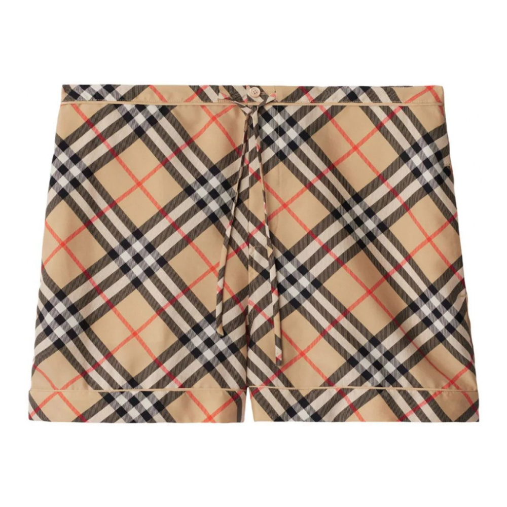 Women's 'Check-Print' Shorts