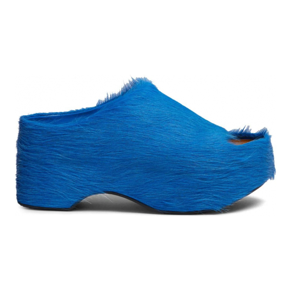 Mules 'Long-Hair Chunky' pour Femmes