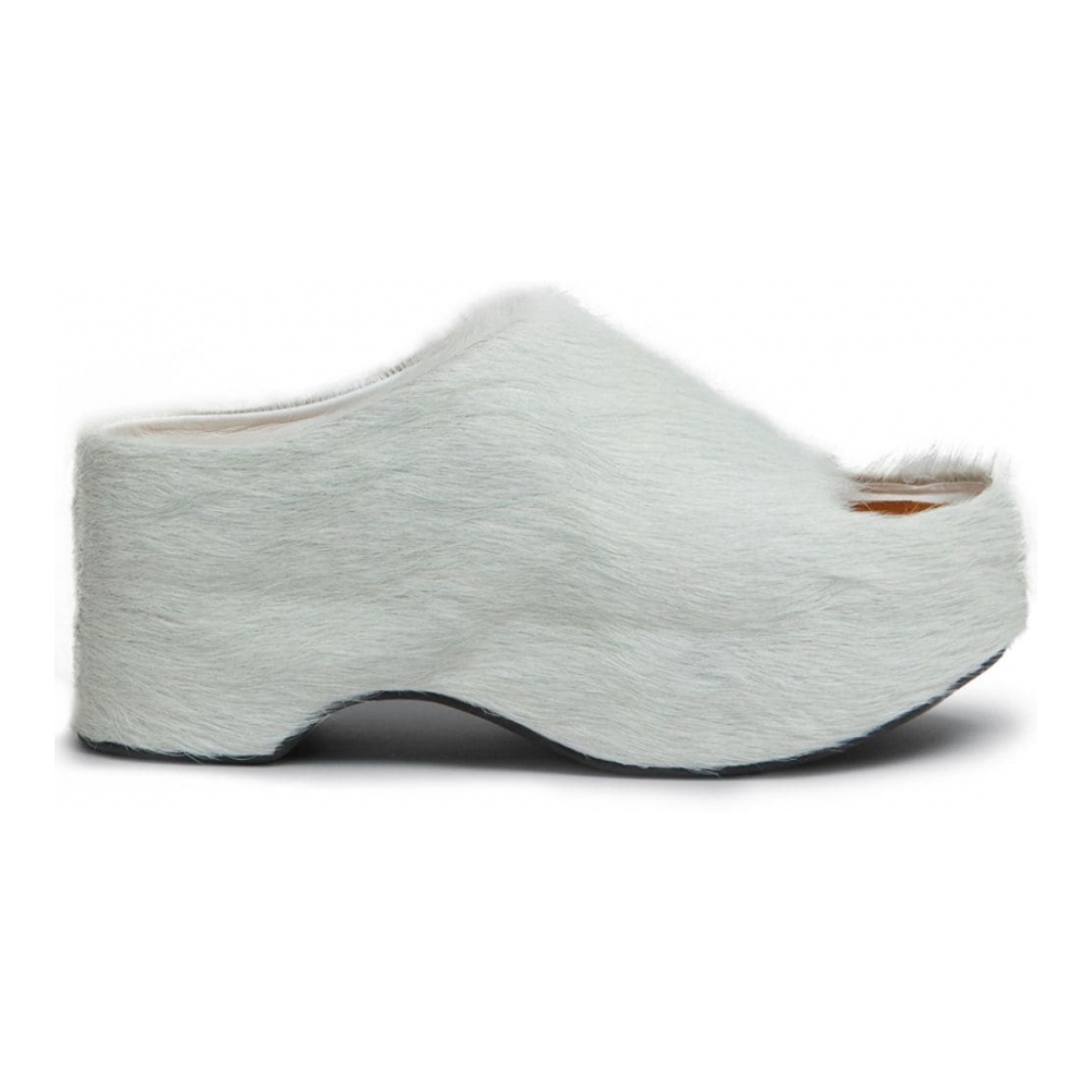 Mules 'Long-Hair Chunky' pour Femmes