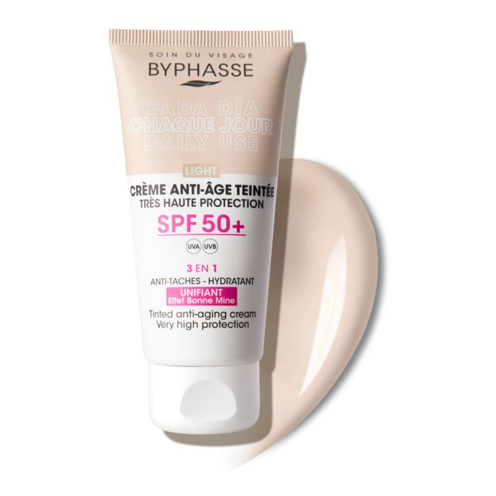 'Anti-Aging SPF50+ Tinted' Face Sunscreen - Light 50 ml
