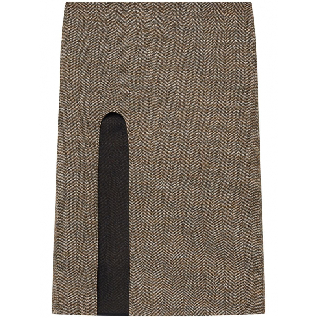 Jupe Midi 'Side-Slit Tweed' pour Femmes