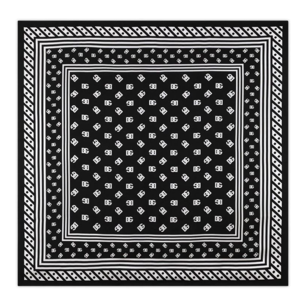 'Logo-Print' Halstuch aus Seide für Damen