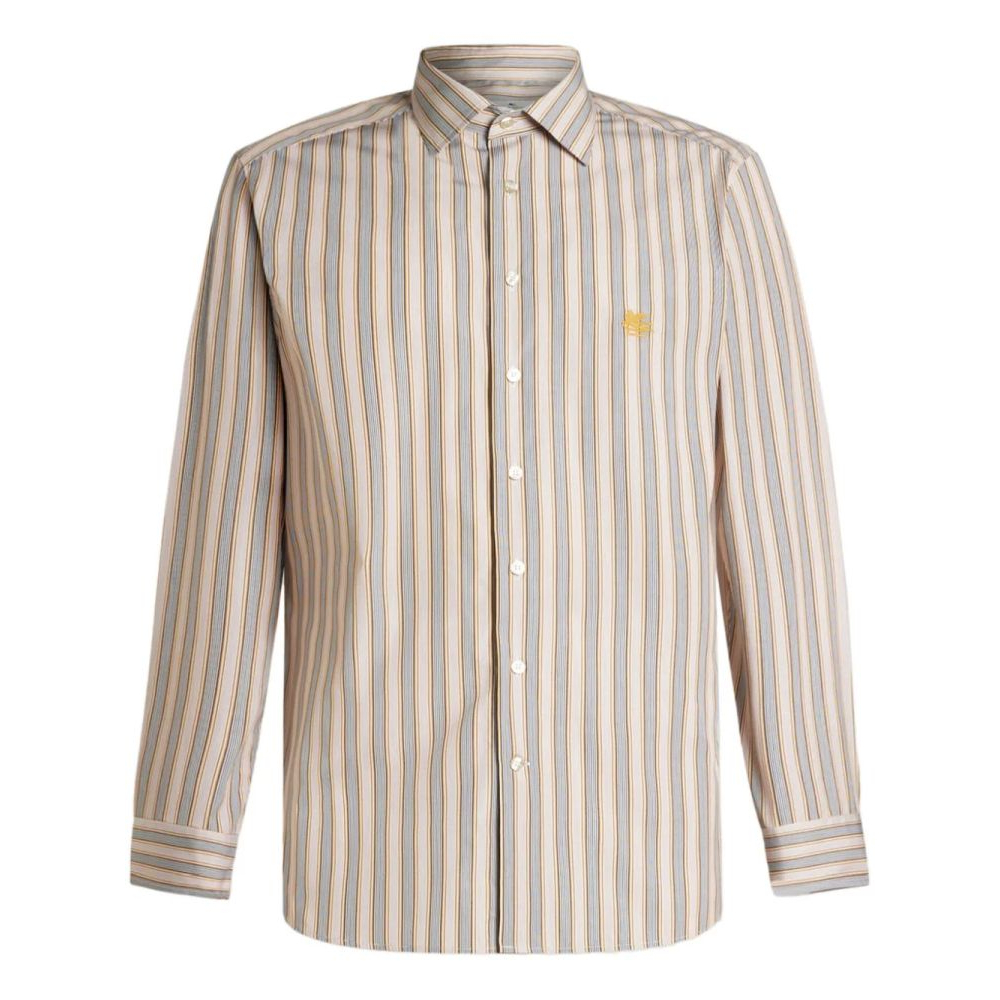Chemise 'Pegaso-Embroidered Striped' pour Hommes