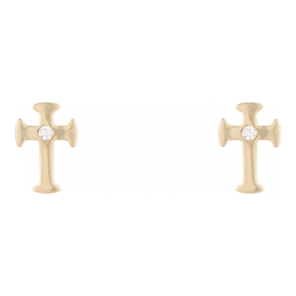 Women's 'Cross Et Zircon' Earrings