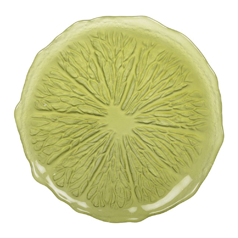 Assiette A Dessert Verte - 21 cm - Citron
