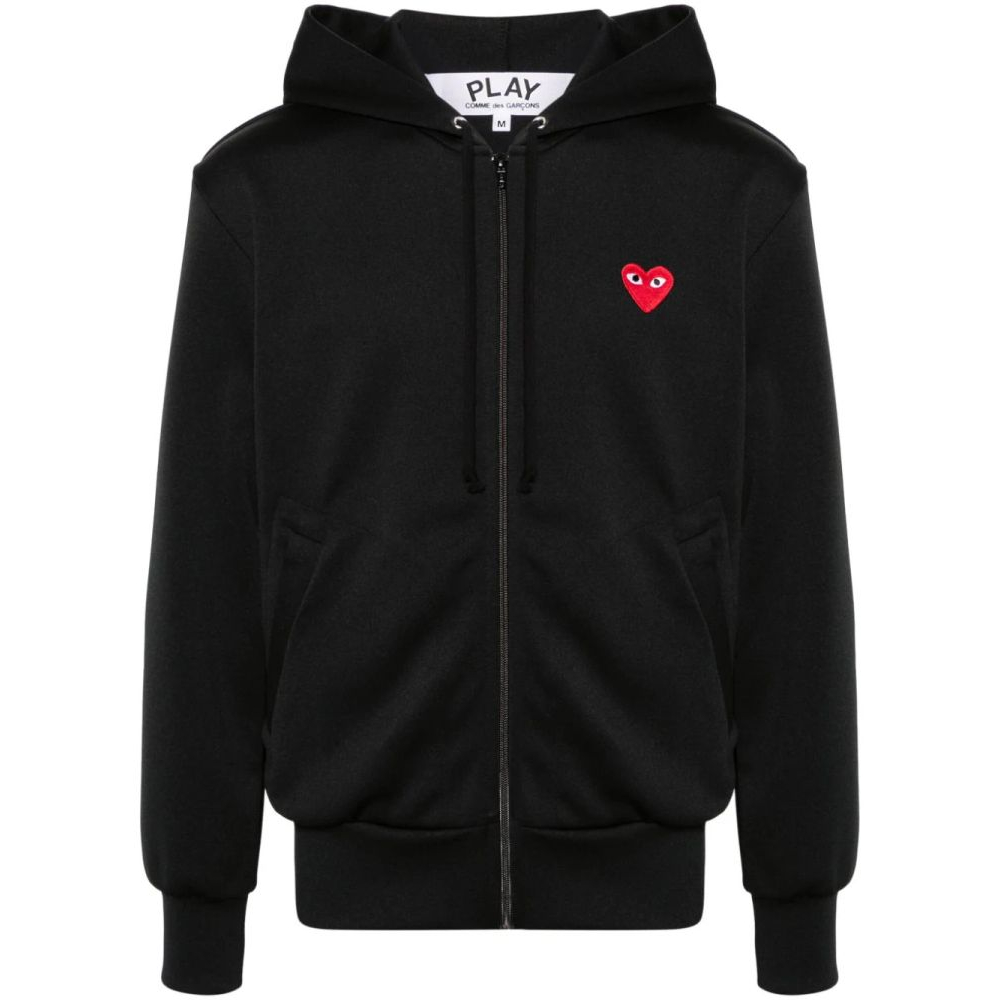 'Heart-Embroidered Zip-Up' Trainingsjacke