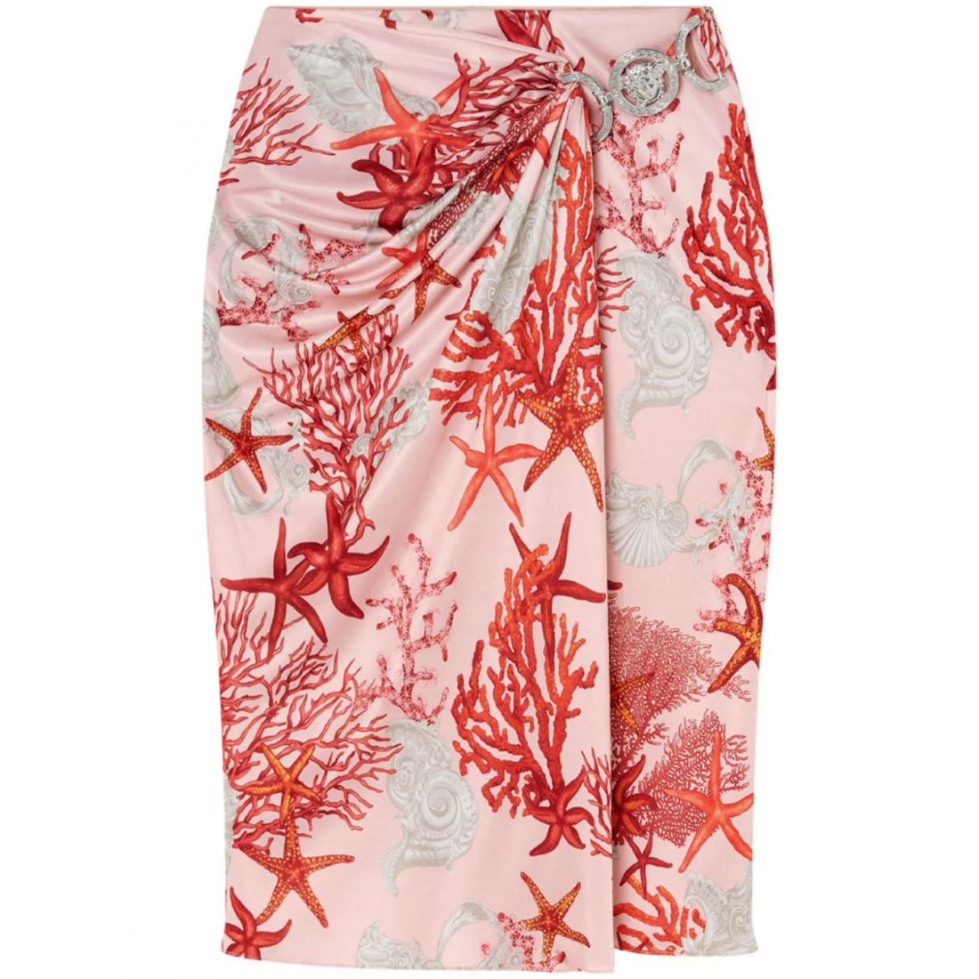 Women's 'Barocco Sea Gathered' Midi Skirt