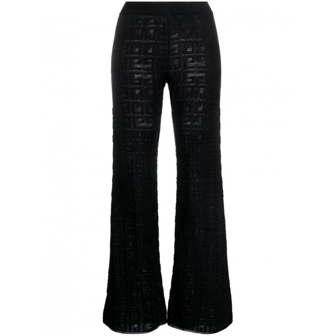Pantalon 'Logo Intarsia-Knit Flared' pour Femmes