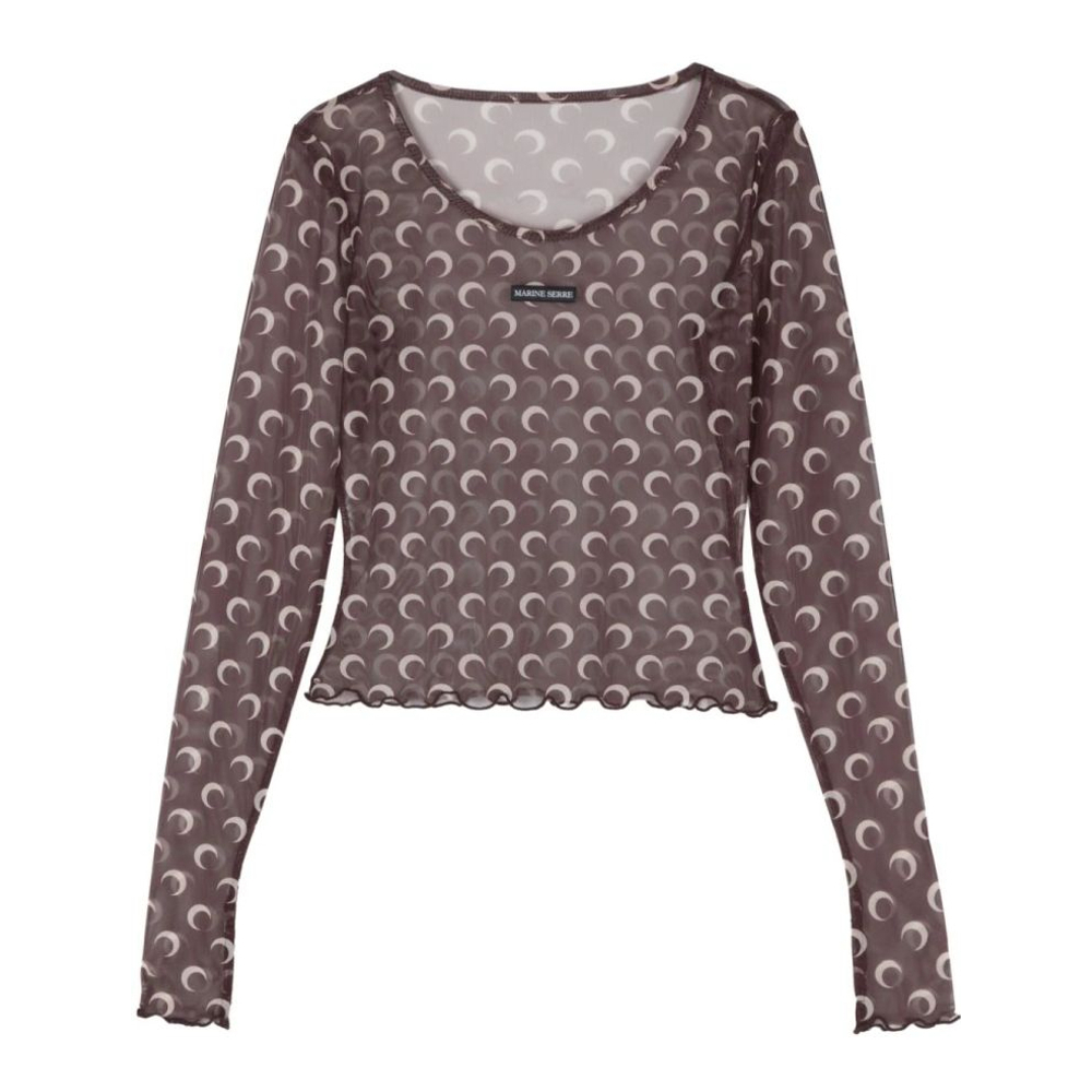 Crop Top 'Moon-Print' pour Femmes