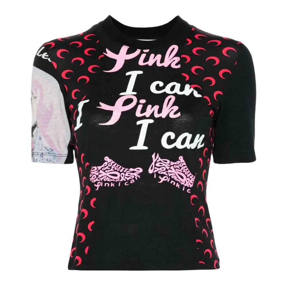 T-shirt 'Crescent-Moon-Print' pour Femmes