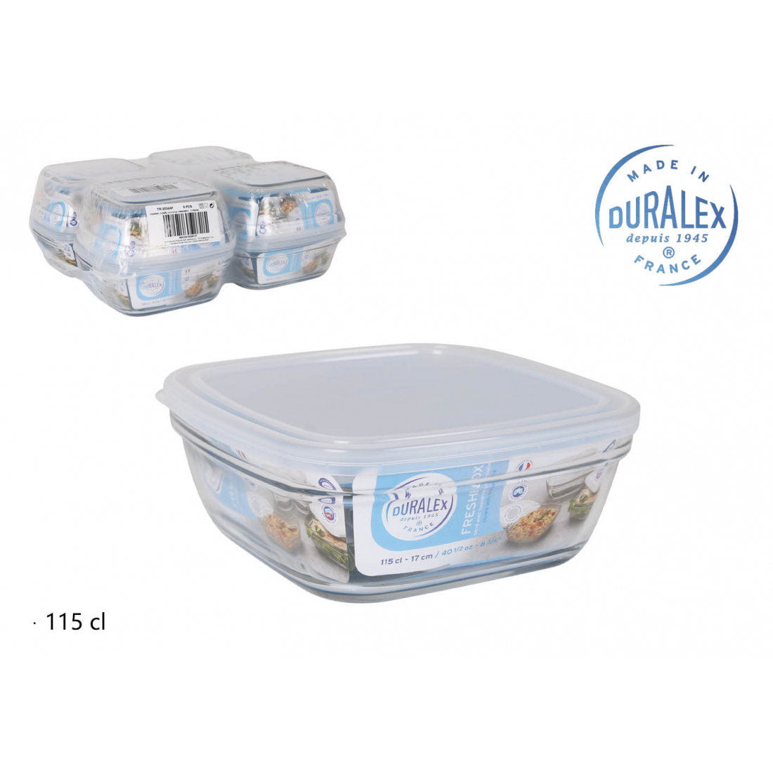 'Freshbox' Lunch Box Set - 1150 ml, 8 Pieces