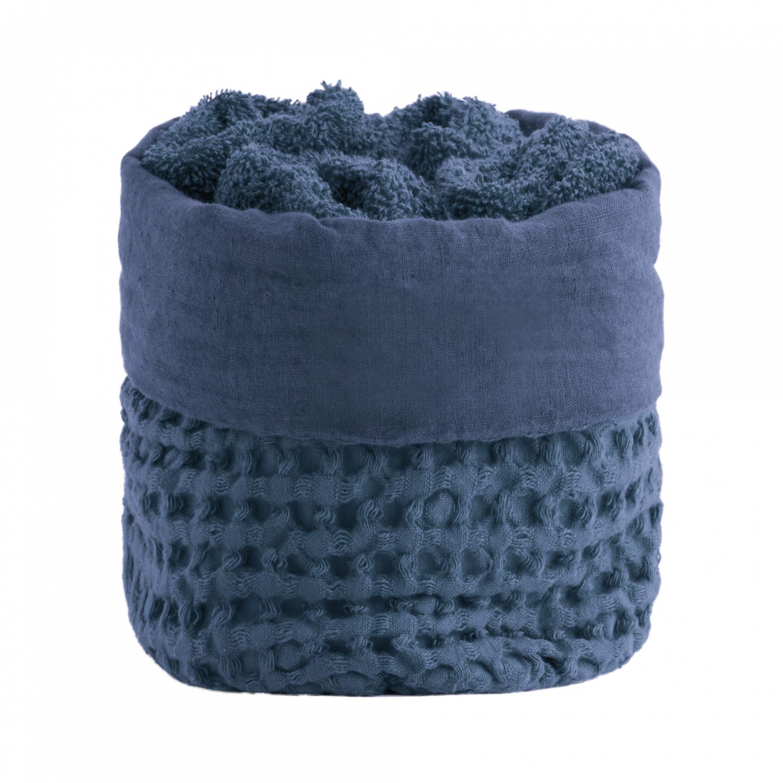 Zeno Panier + 4 Débarbouillettes, Bleu