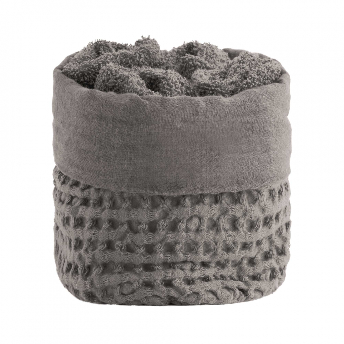 Zeno Panier + 4 Débarbouillettes, Gris