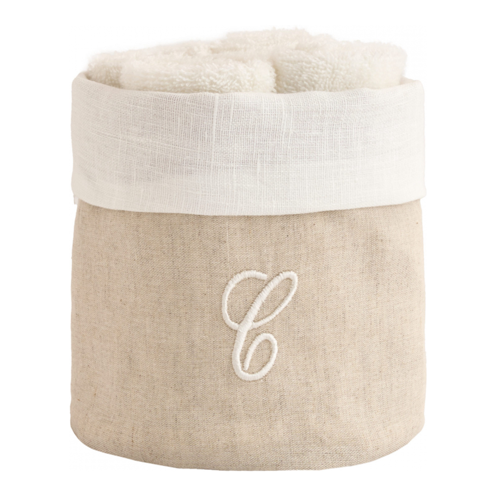 Zahra Basket + 4 Washcloths, C