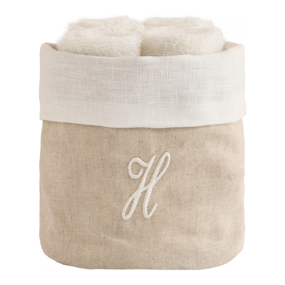 Zahra Basket + 4 Washcloths, H