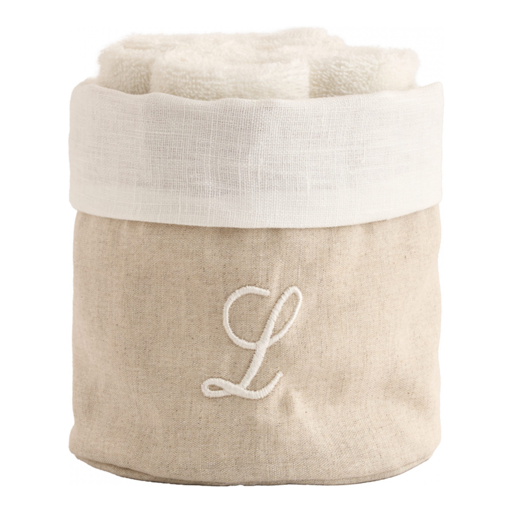 Zahra Basket + 4 Washcloths, L