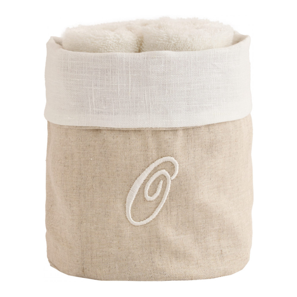 Zahra Basket + 4 Washcloths, O