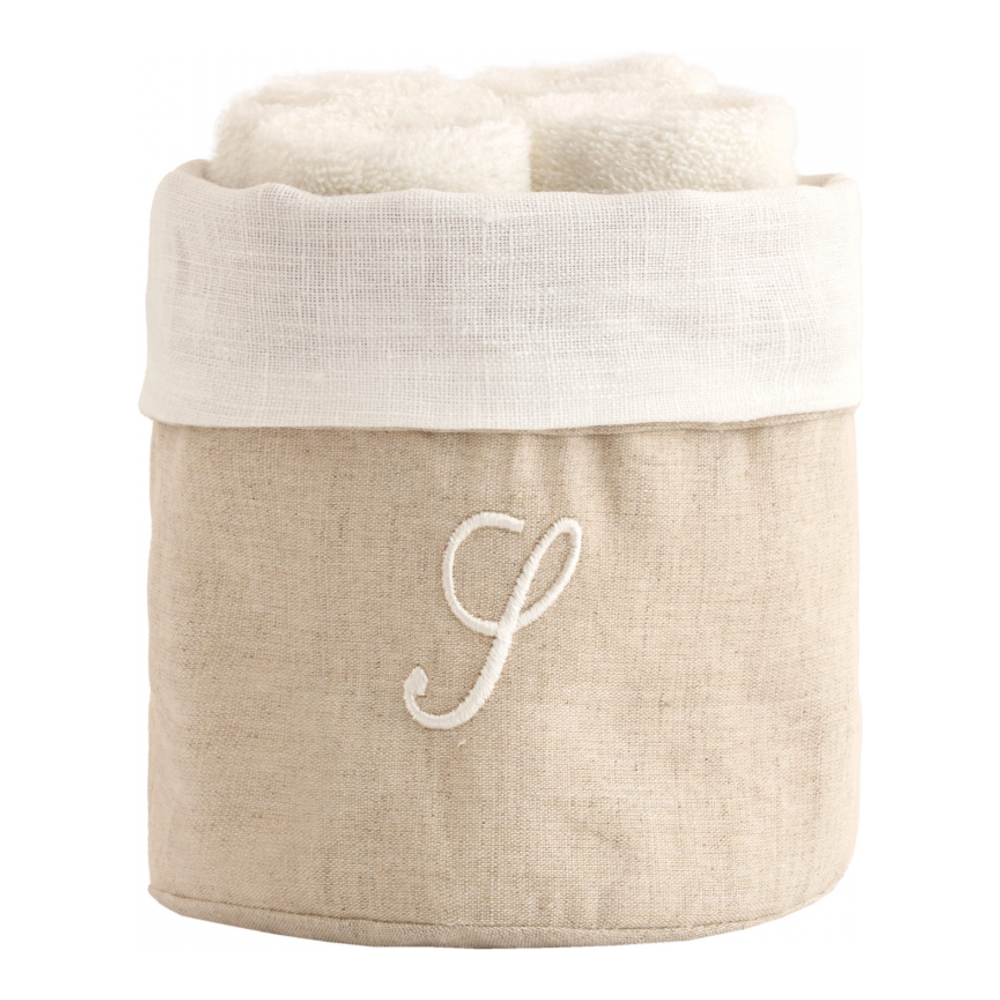 Zahra Basket + 4 Washcloths, S