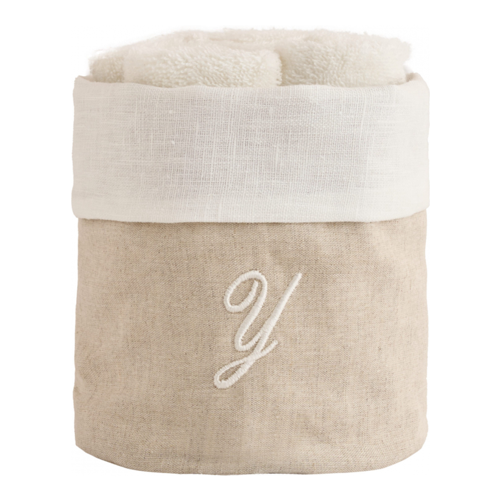 Zahra Basket + 4 Washcloths, Y