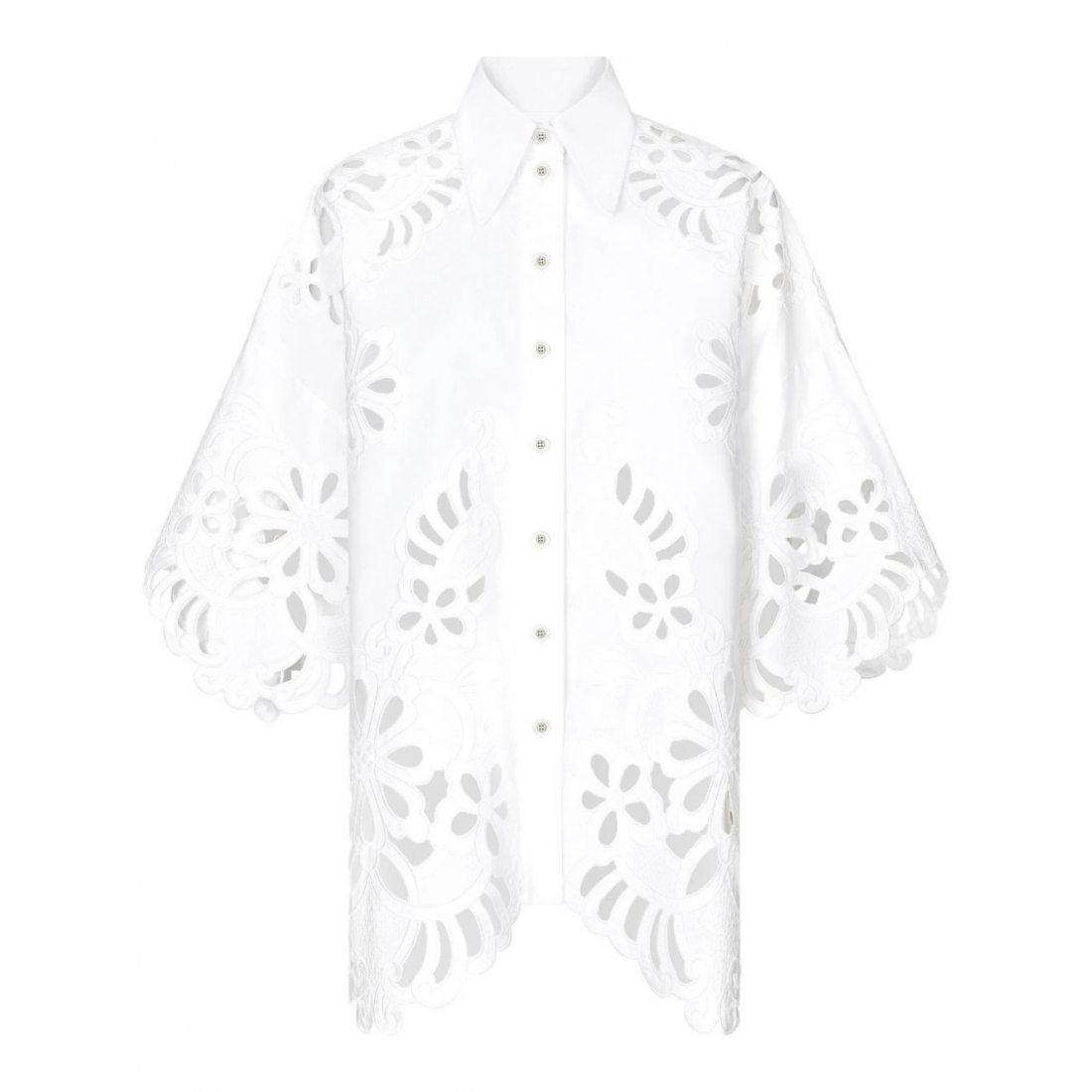 'Cut-Out' Kurzärmeliges Hemd für Damen