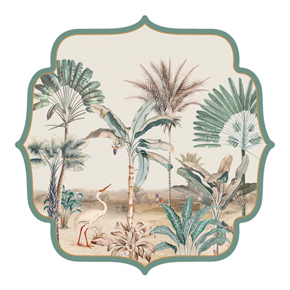 Set Mit 2 Geformten Platzsets 34,5 x 34,5 cm Nostalgic Heaven