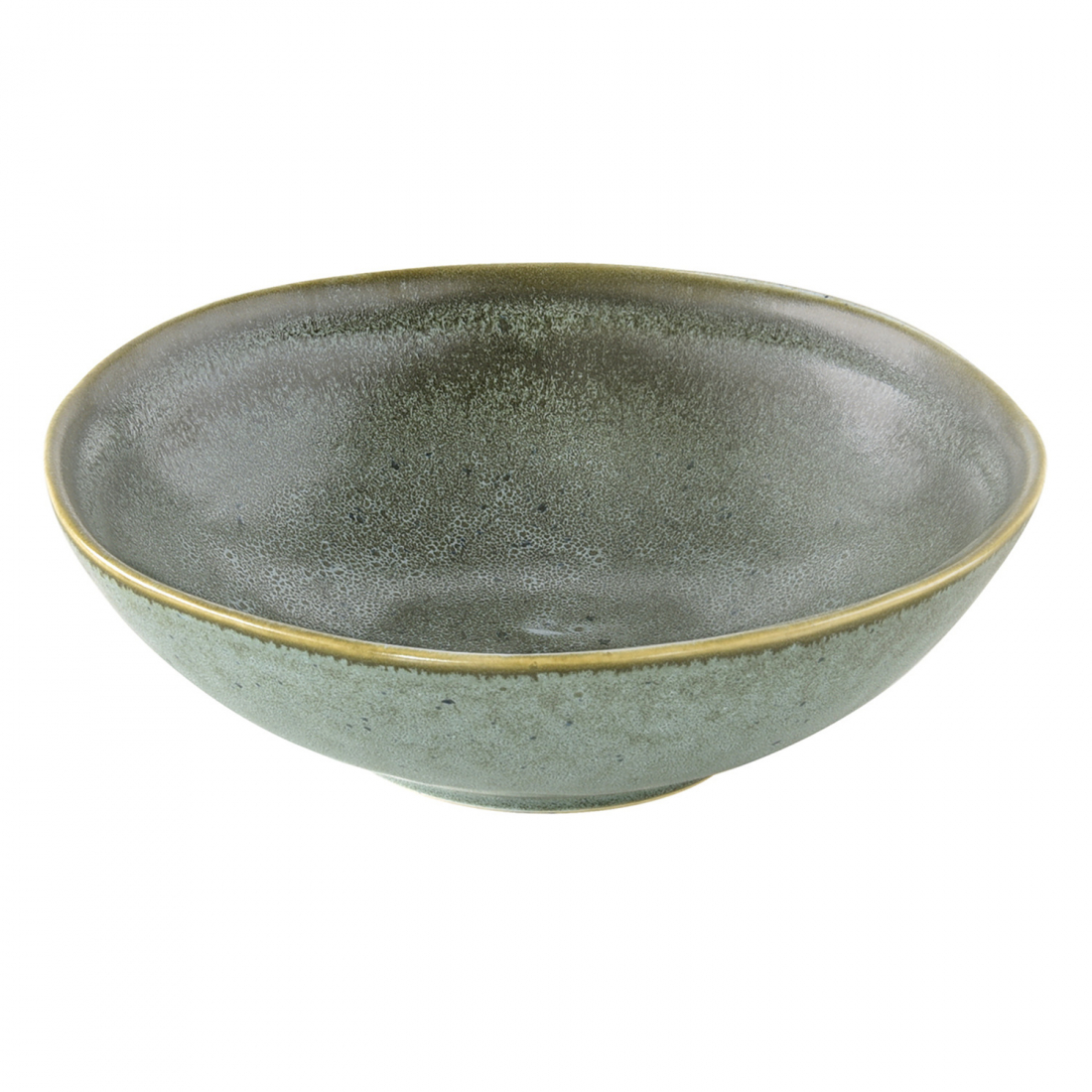 Set Aus 4 Tiefen Tellern, Ø 18 cm, Aus Essential Green Steinzeug