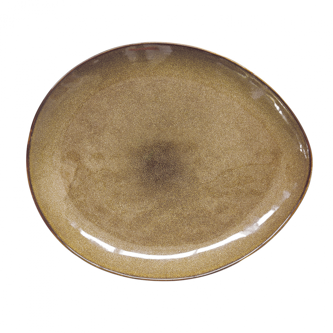 Set Aus 4 Speisetellern (28,5 x 24 cm) Aus Genesis Terra Steinzeug