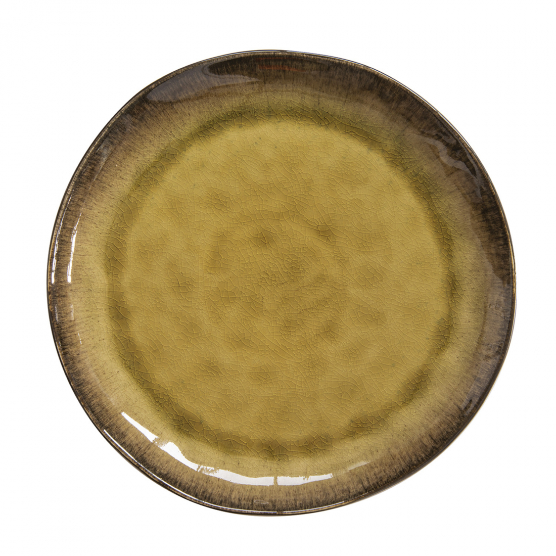 Set Of 4 Dinner Plates Ø 27.5 cm In Ocher Kosmos Stoneware