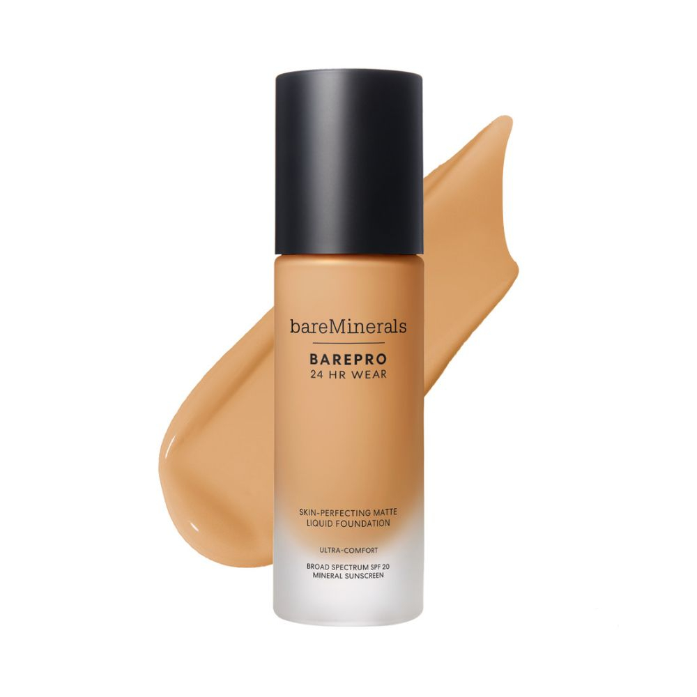 Fond de teint liquide 'BarePro 24Hr Skin-Perfecting Matte SPF20' - 35 Medium Warm 30 ml